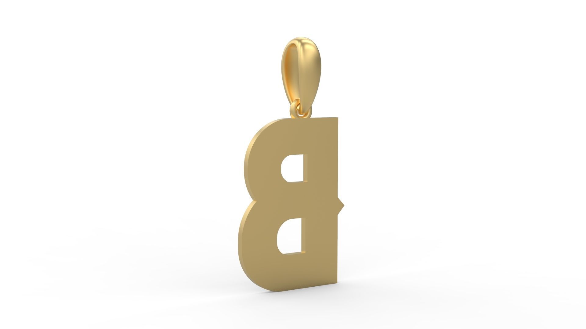 Initial Letters Pendant Aldivaro B 3D print model_3
