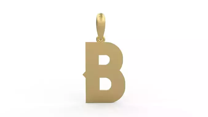 Initial Letters Pendant Aldivaro B 3D print model
