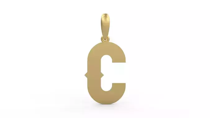 Initial Letters Pendant Aldivaro C 3D print model