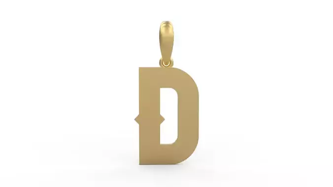 Initial Letters Pendant Aldivaro D 3D print model