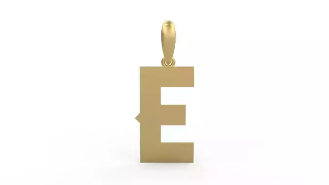 Initial Letters Pendant Aldivaro E 3D print model
