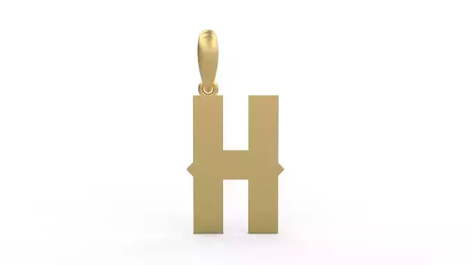 Initial Letters Pendant Aldivaro H 3D print model