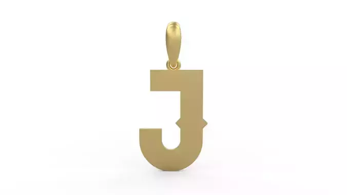 Initial Letters Pendant Aldivaro J 3D print model