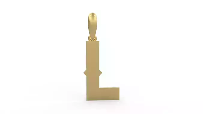 Initial Letters Pendant Aldivaro L 3D print model