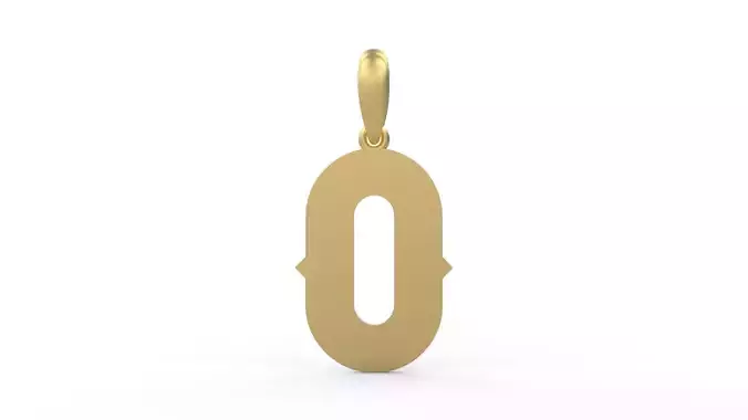 Initial Letters Pendant Aldivaro O 3D print model