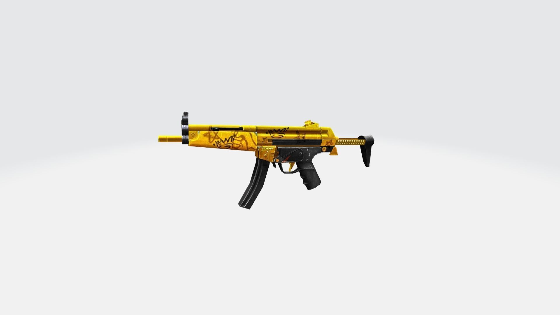 MP5 Rifle Game Weapon 26x 3D model_46