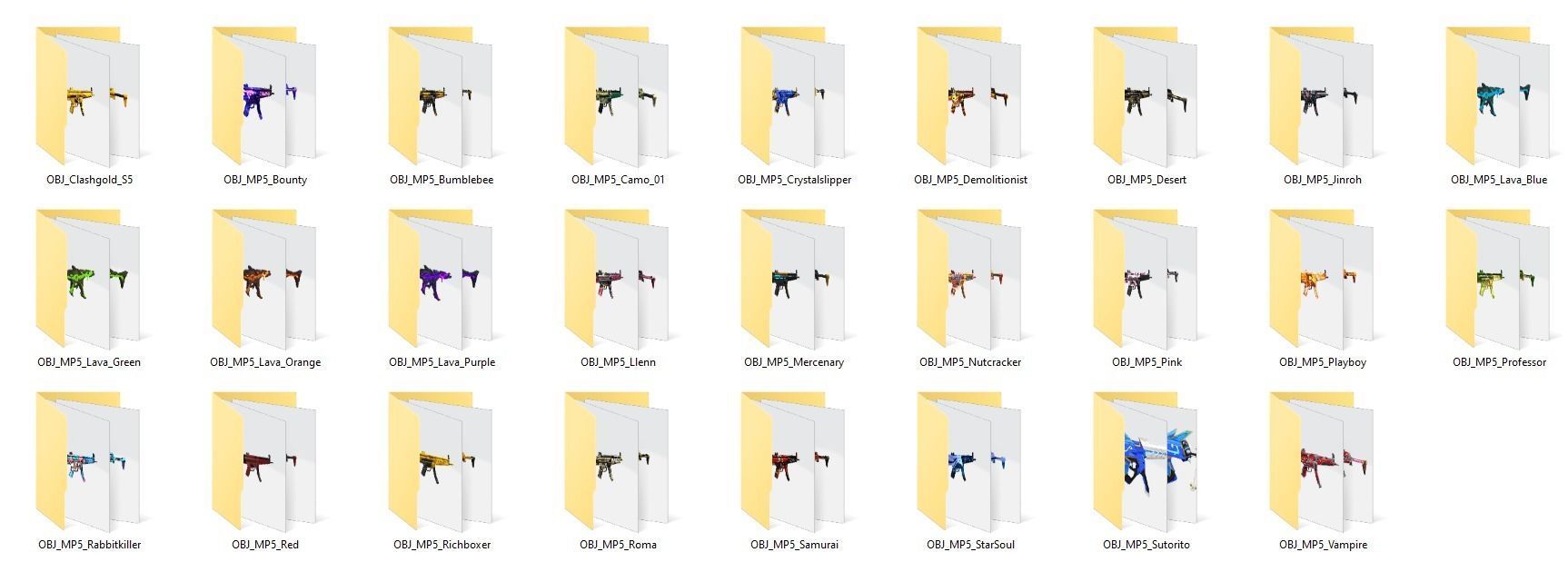 MP5 Rifle Game Weapon 26x 3D model_57