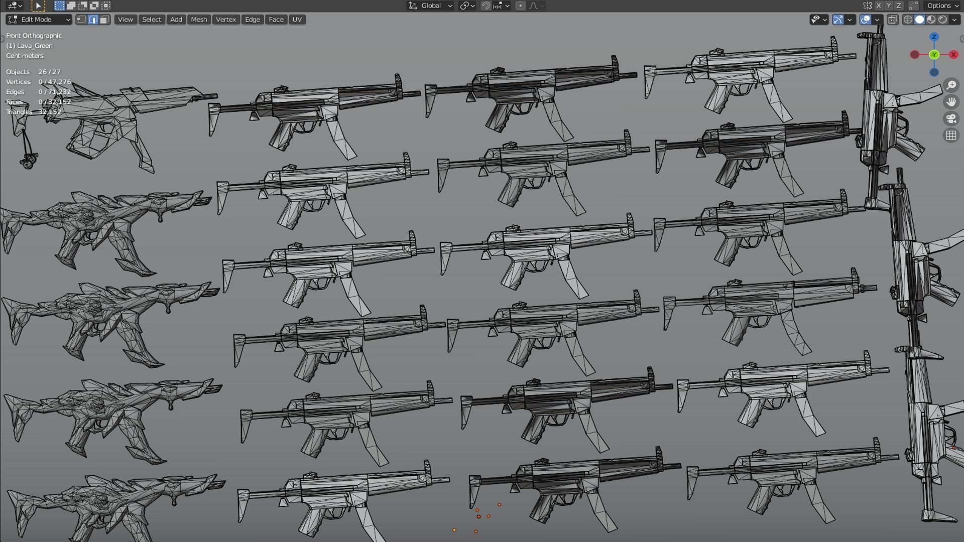MP5 Rifle Game Weapon 26x 3D model_3