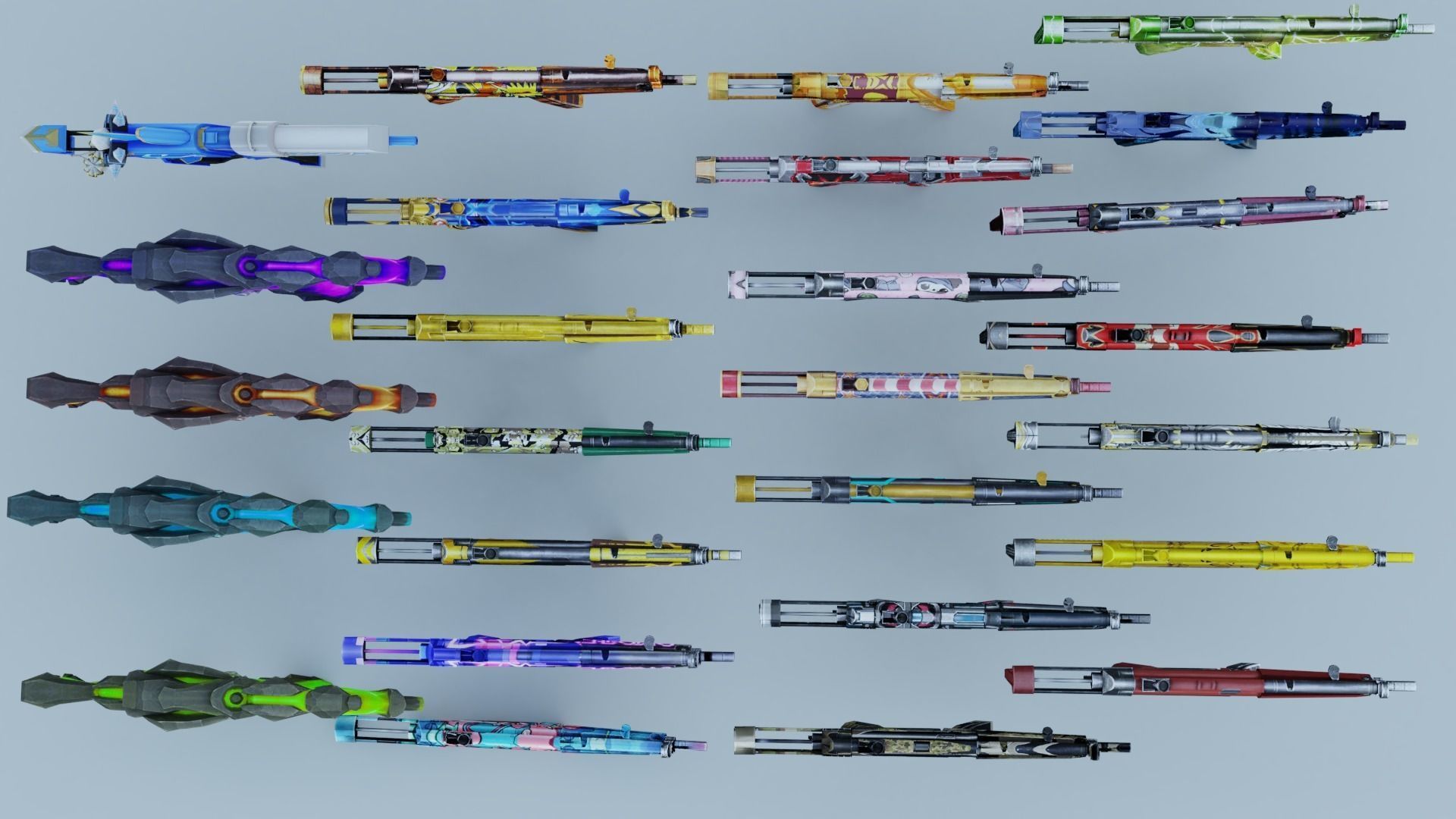 MP5 Rifle Game Weapon 26x 3D model_2