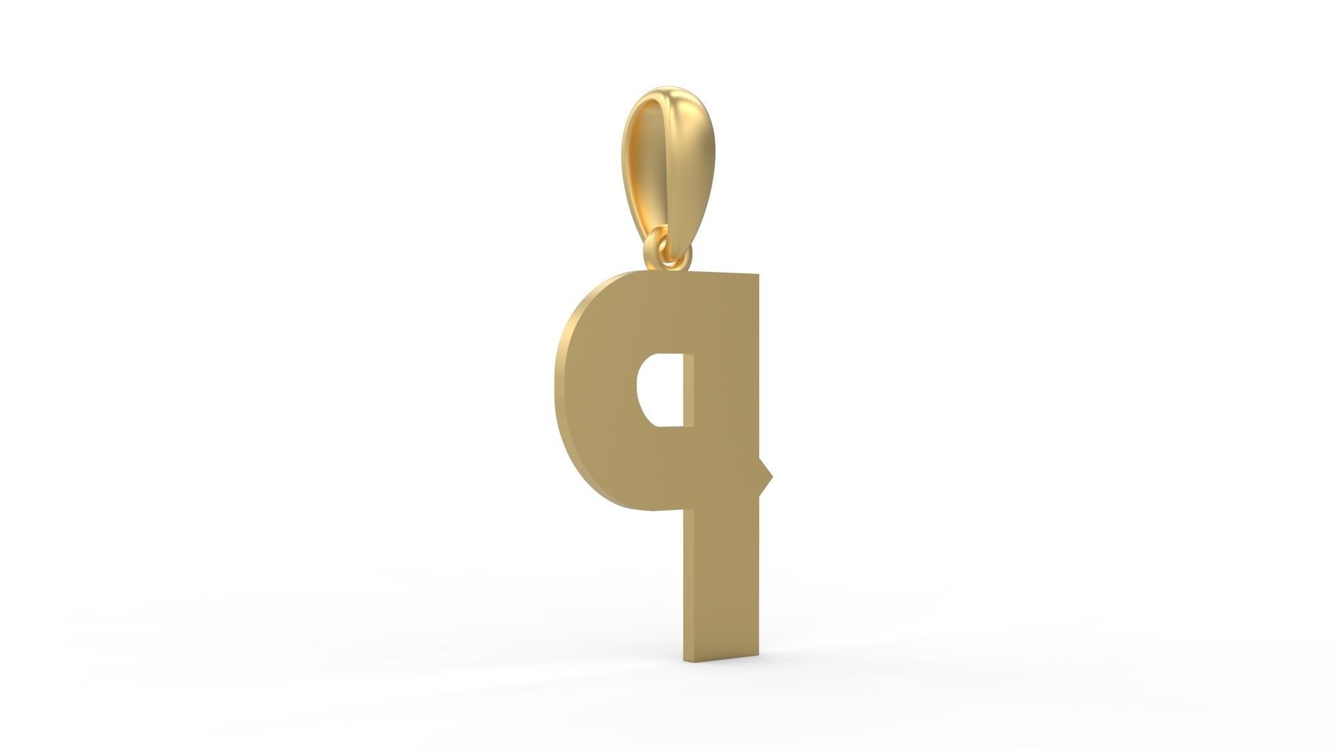 Initial Letters Pendant Aldivaro P 3D print model_3