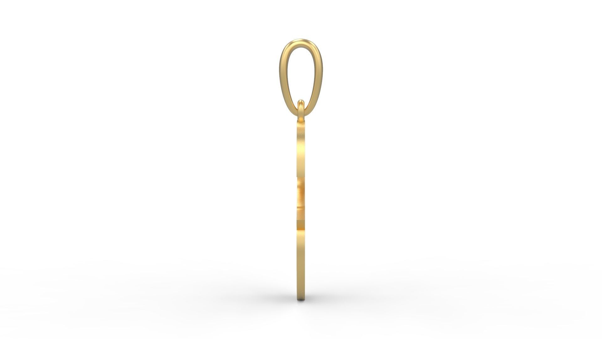 Initial Letters Pendant Aldivaro S 3D print model_2