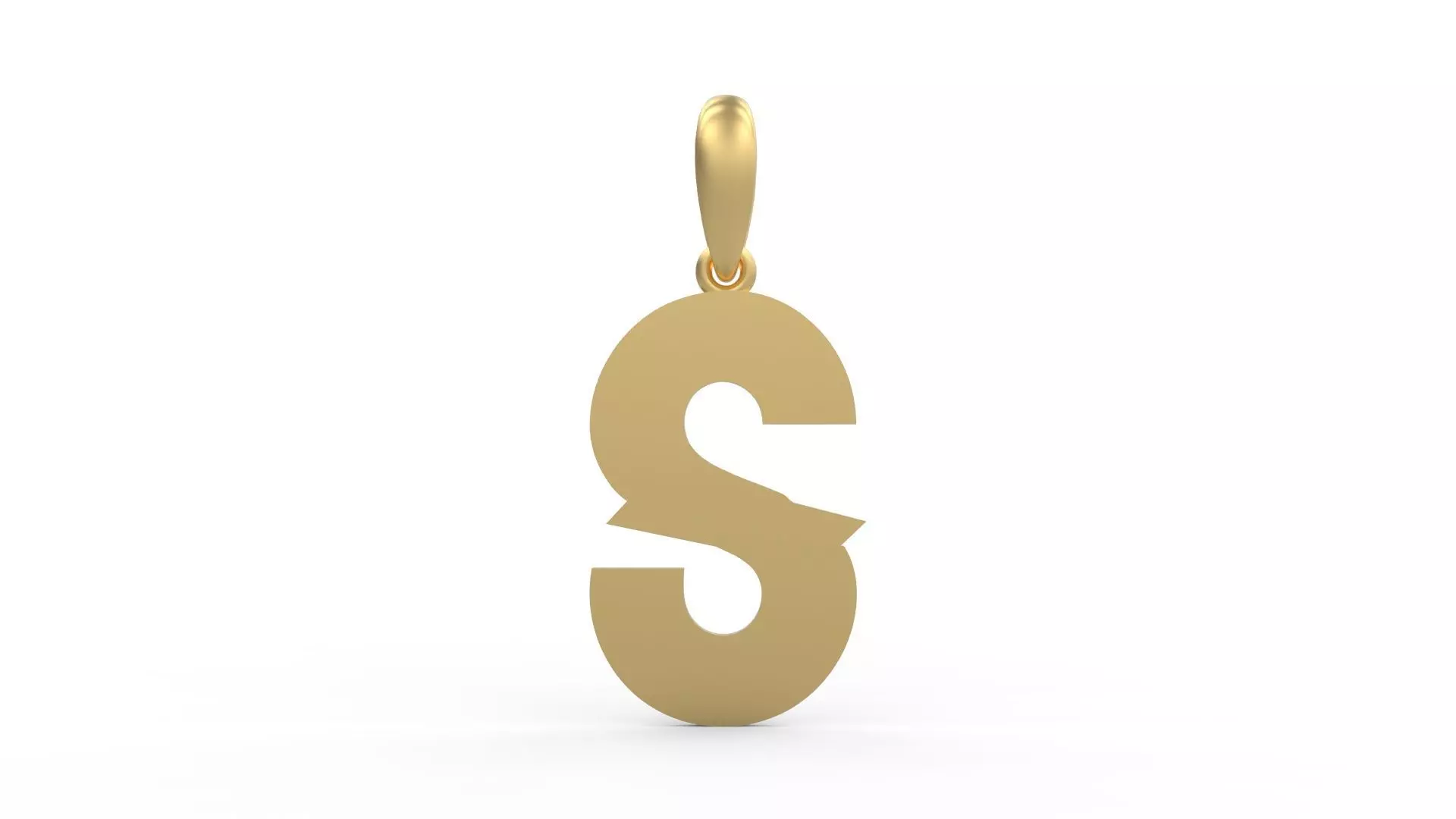 Initial Letters Pendant Aldivaro S 3D print model_0