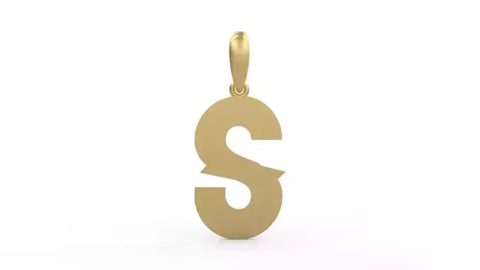 Initial Letters Pendant Aldivaro S 3D print model