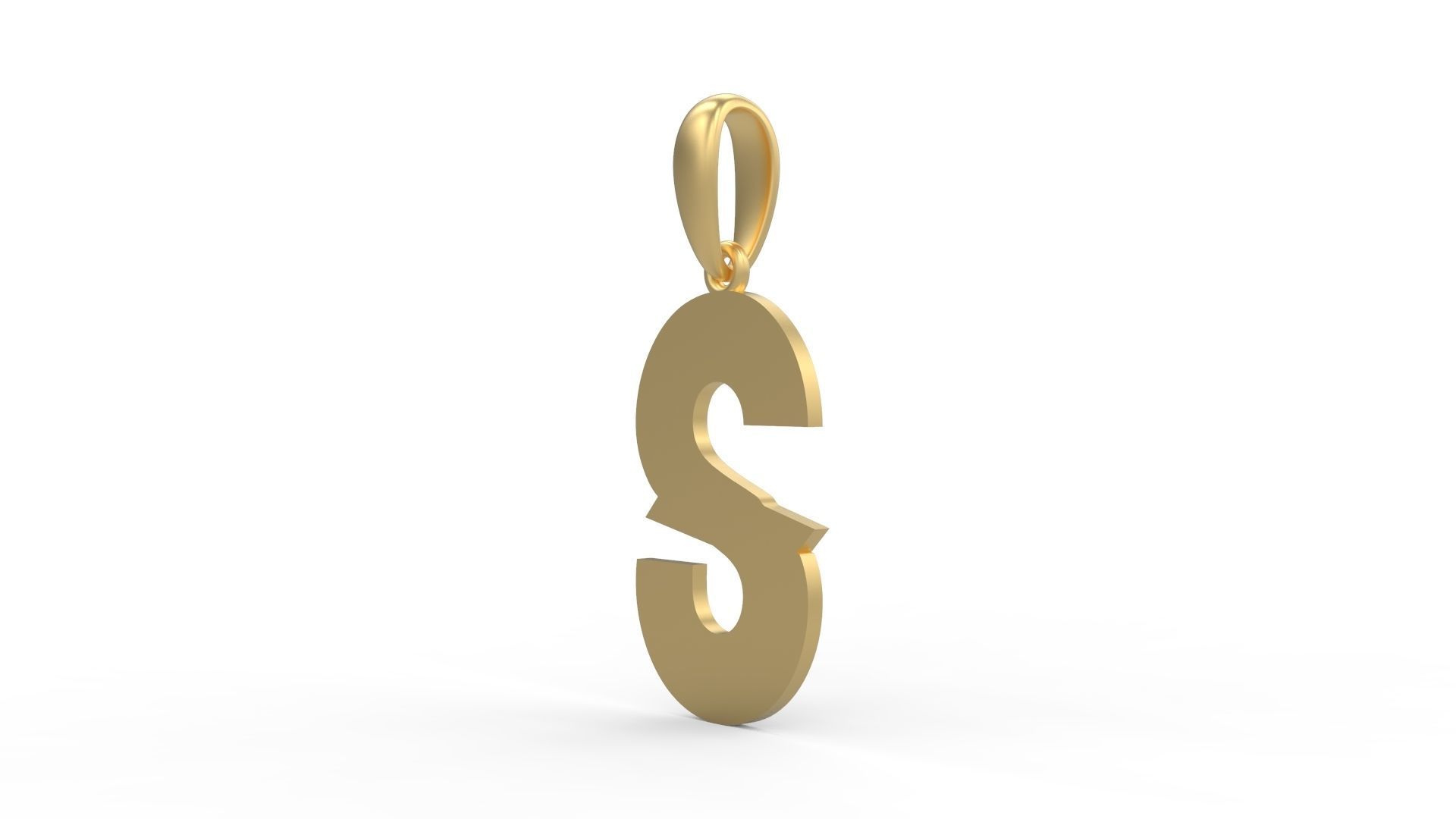 Initial Letters Pendant Aldivaro S 3D print model_1