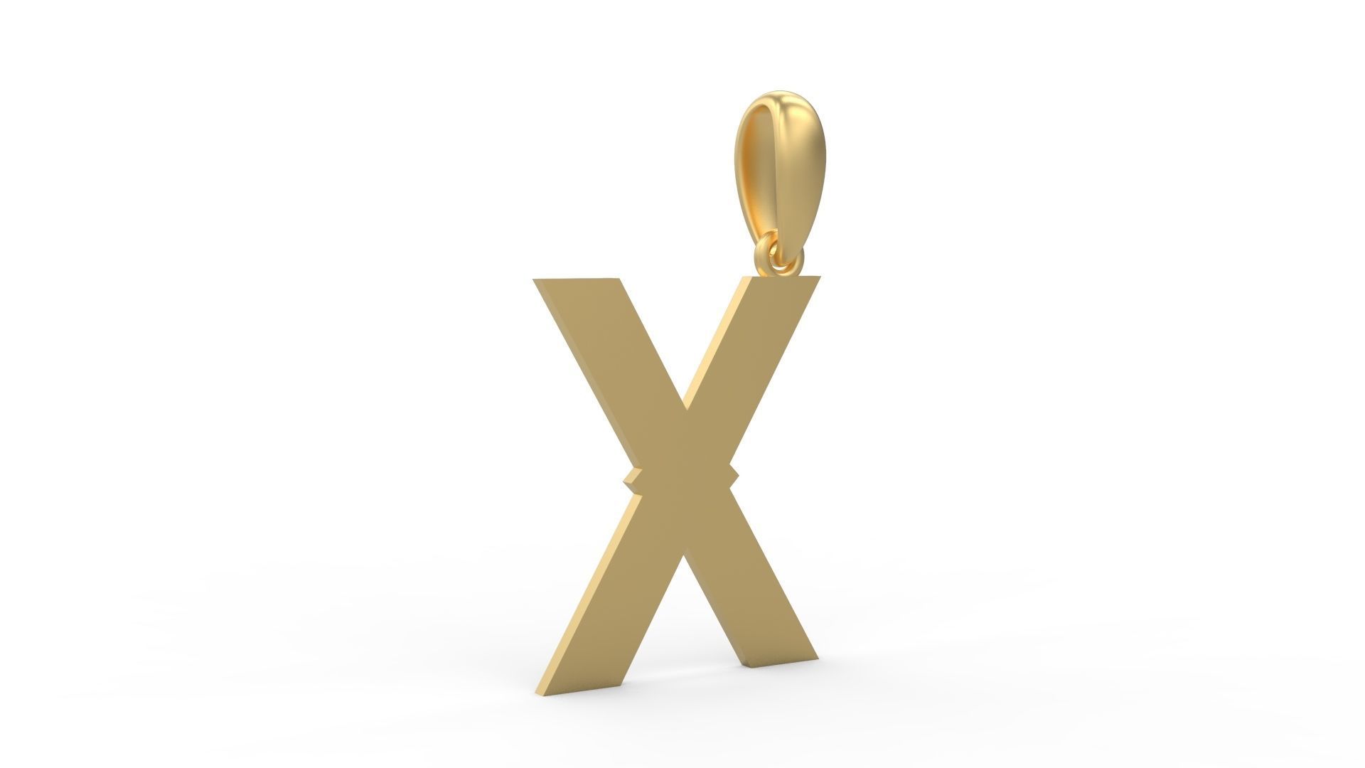  Initial Letters Pendant Aldivaro X 3D print model_3