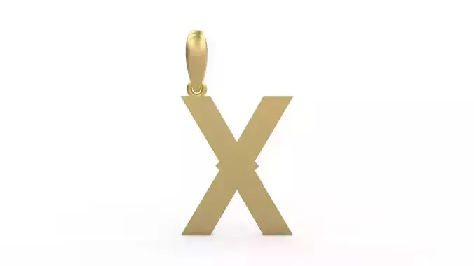  Initial Letters Pendant Aldivaro X 3D print model