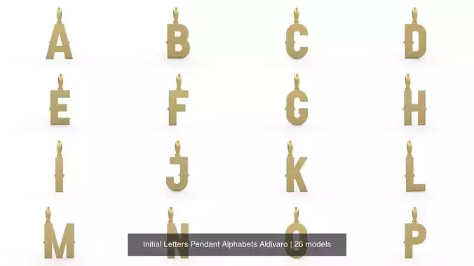Initial Letters Pendant Alphabets Aldivaro