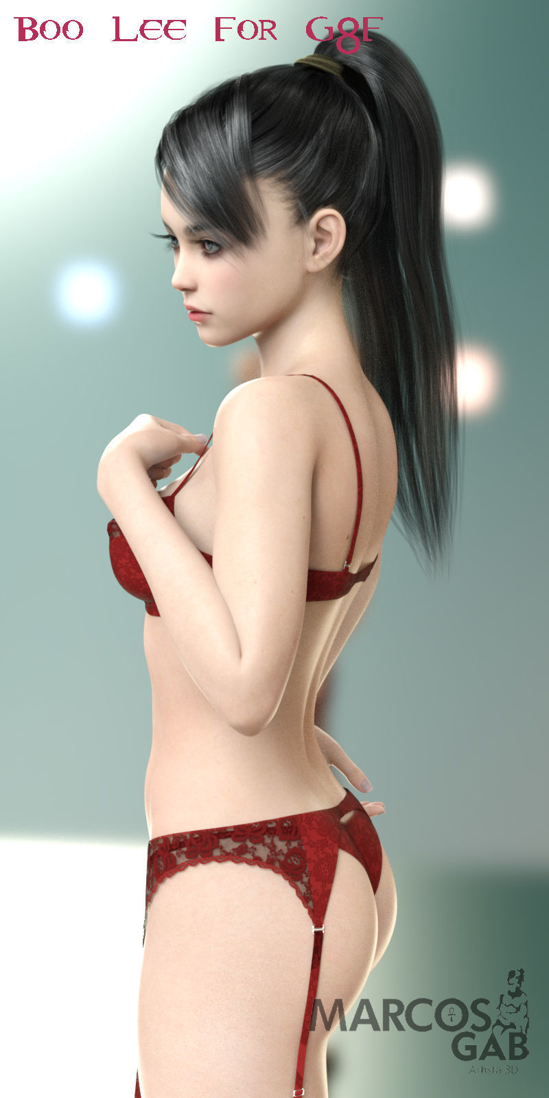 Boo Lee for Genesis 8 Female 3D model_6