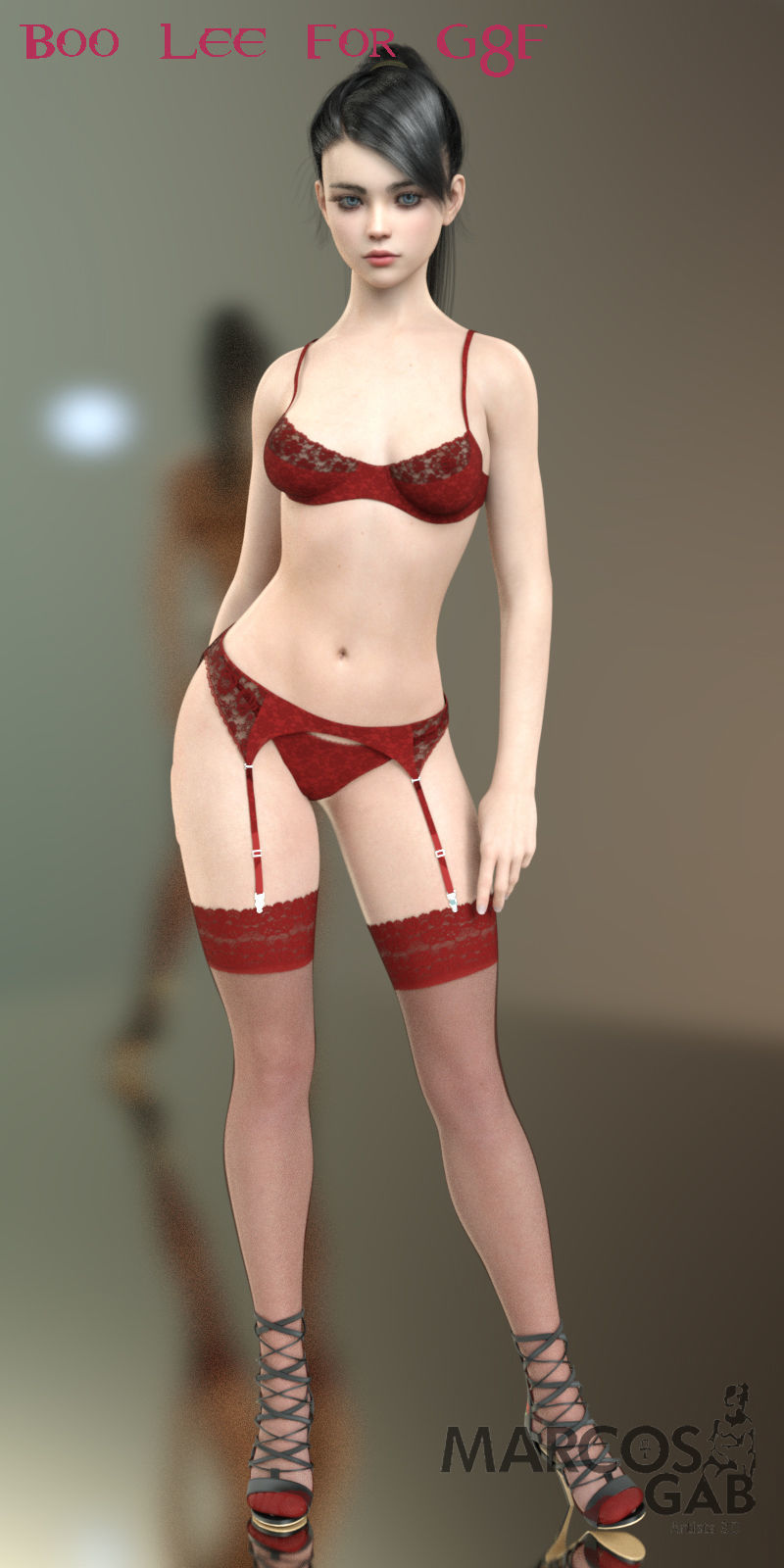 Boo Lee for Genesis 8 Female 3D model_18