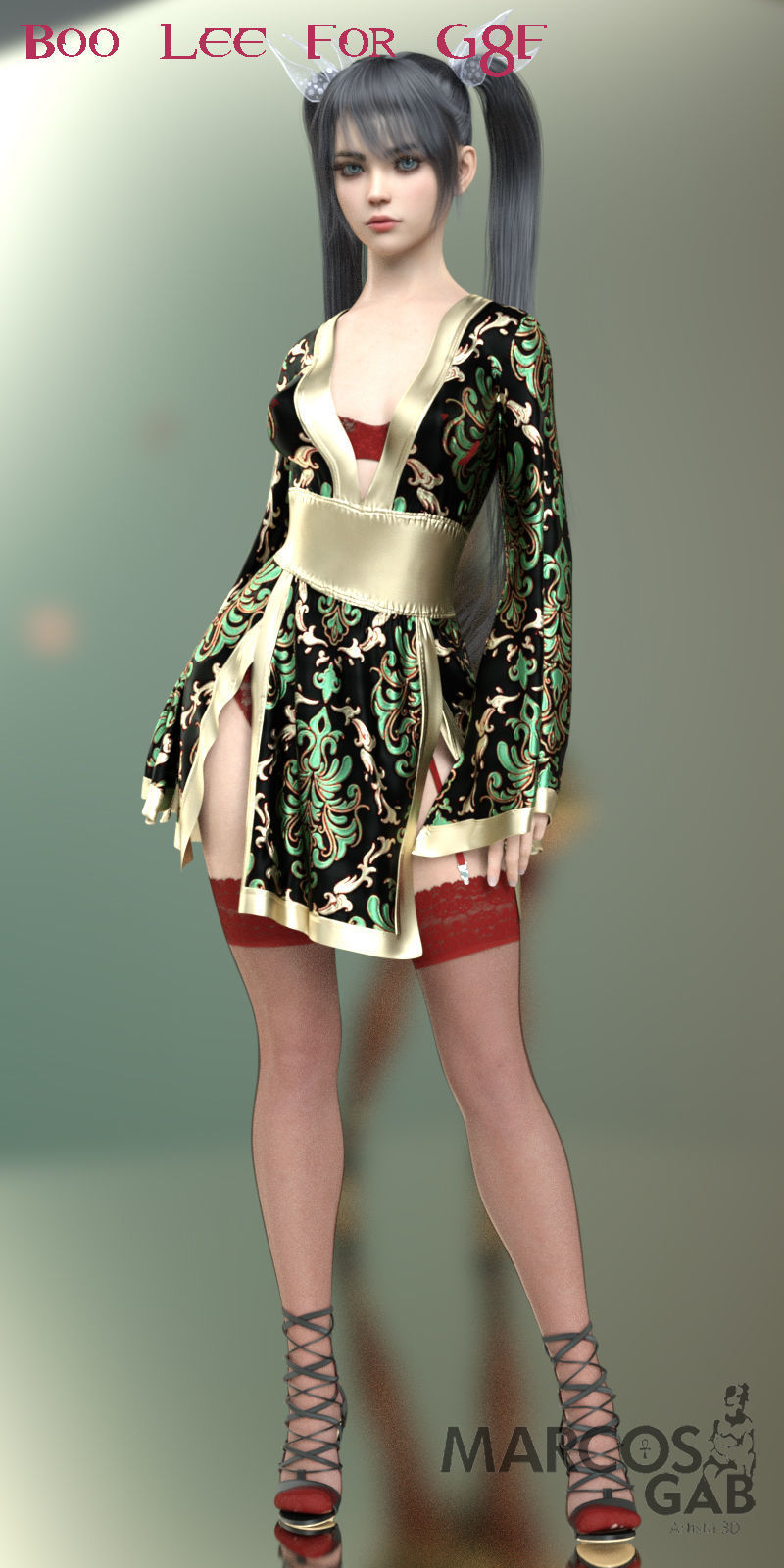 Boo Lee for Genesis 8 Female 3D model_21