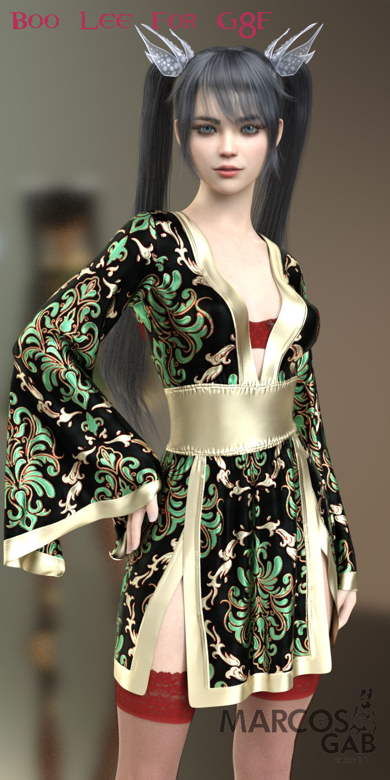 Boo Lee for Genesis 8 Female 3D model_13