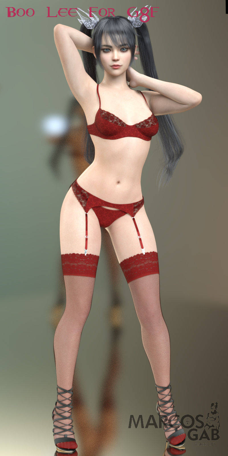 Boo Lee for Genesis 8 Female 3D model_10