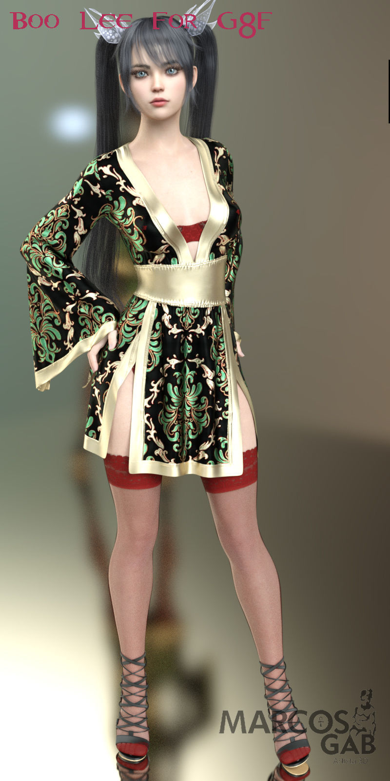 Boo Lee for Genesis 8 Female 3D model_7