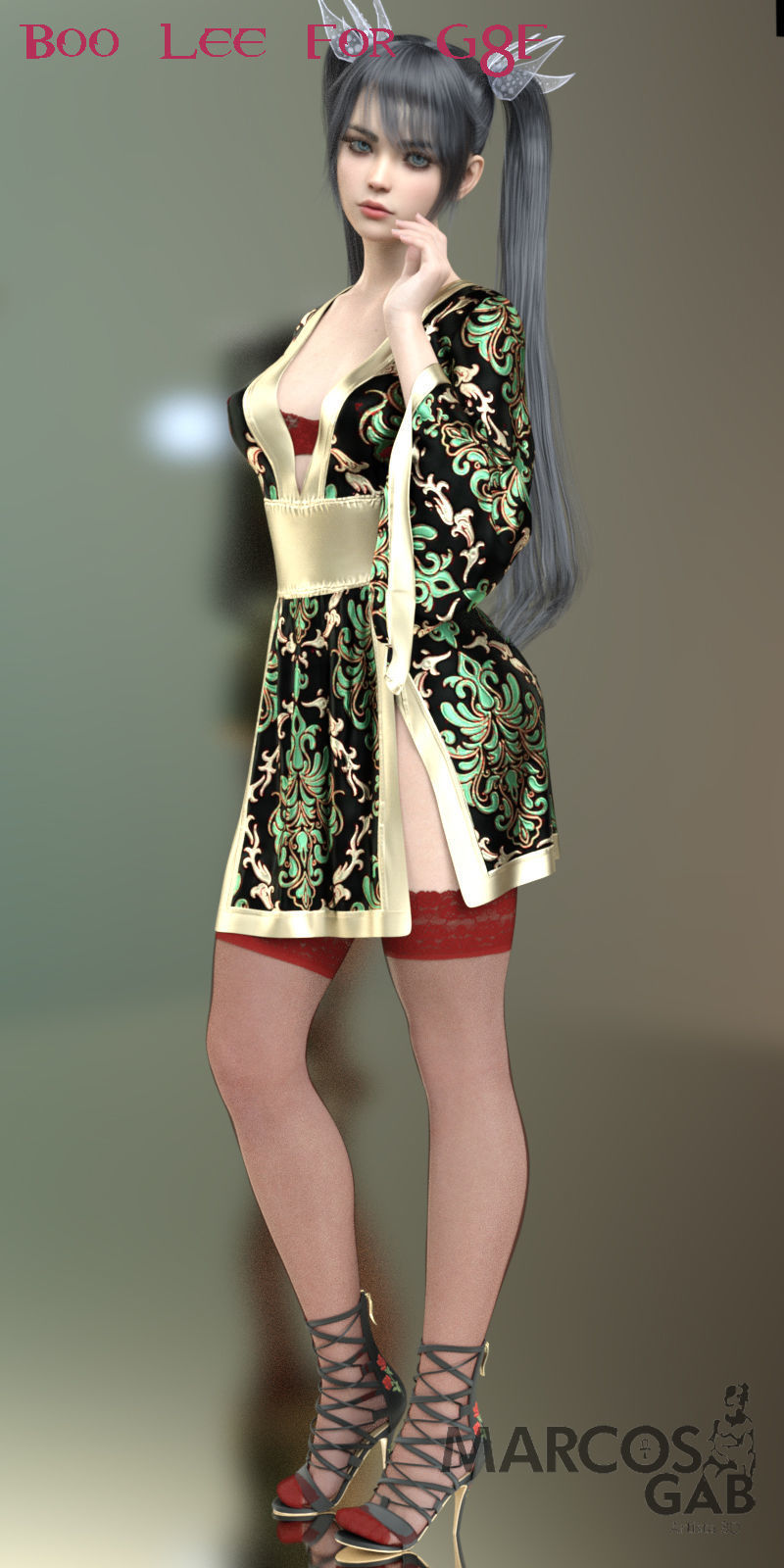 Boo Lee for Genesis 8 Female 3D model_5