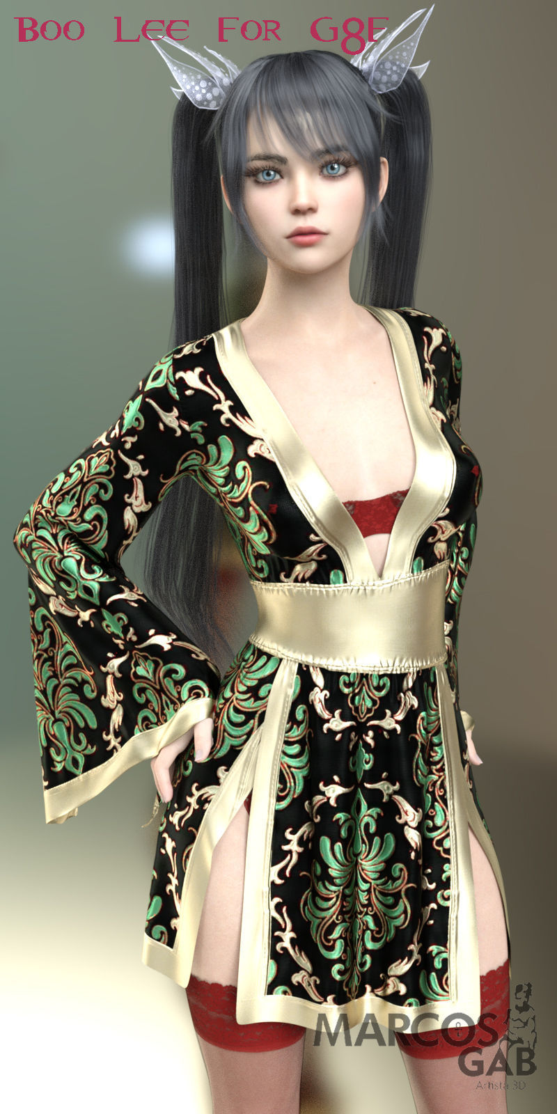 Boo Lee for Genesis 8 Female 3D model_9