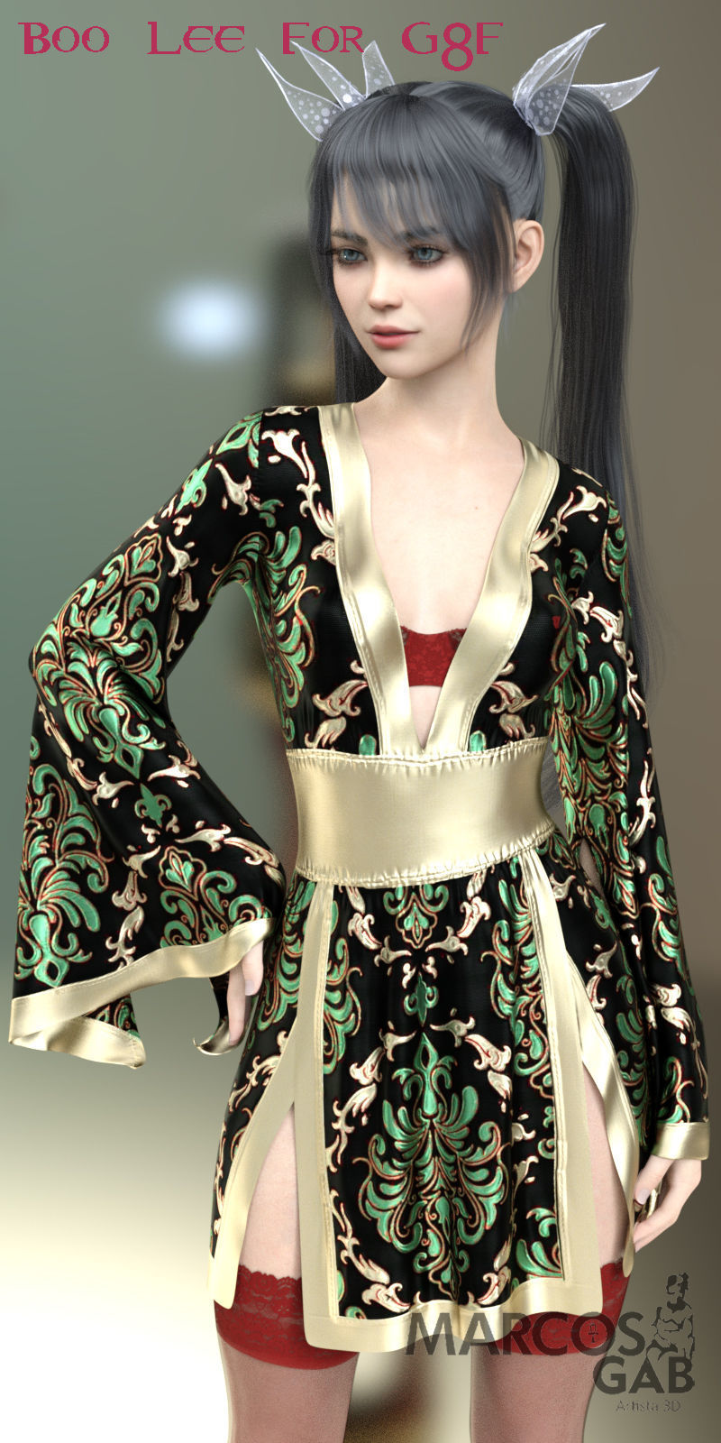 Boo Lee for Genesis 8 Female 3D model_11