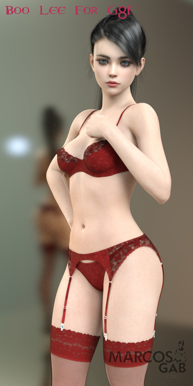 Boo Lee for Genesis 8 Female 3D model_2