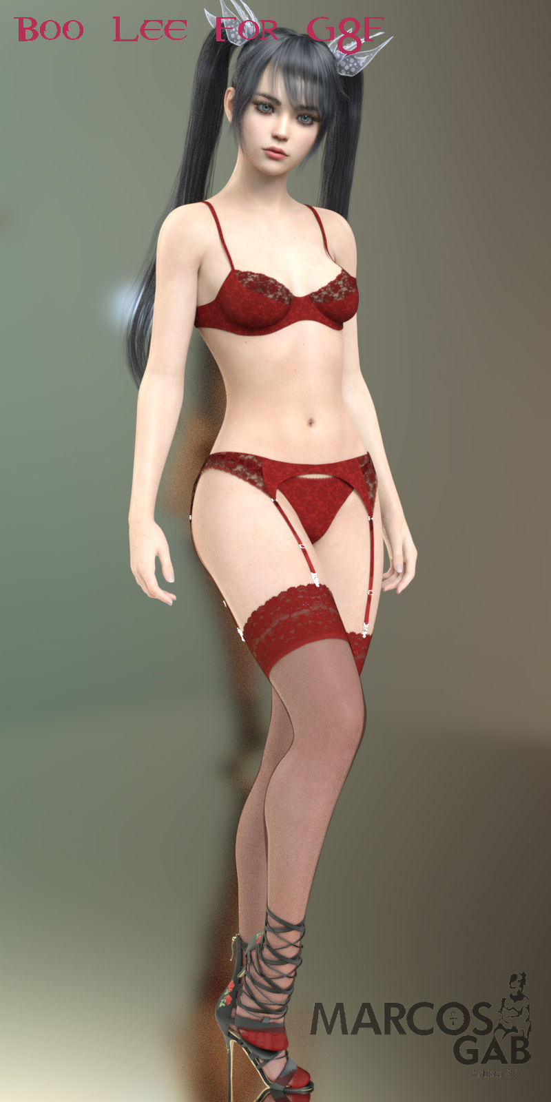 Boo Lee for Genesis 8 Female 3D model_14