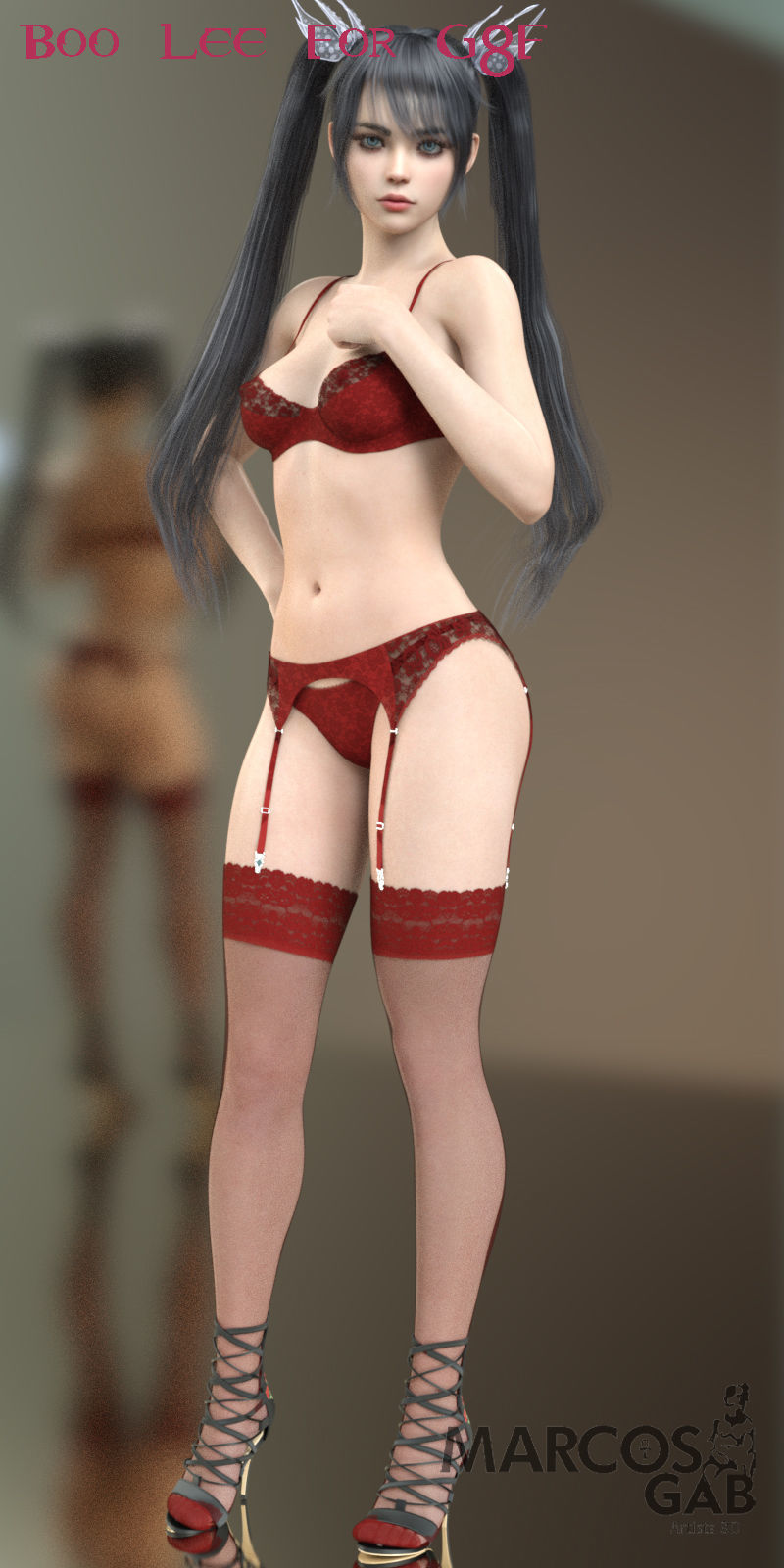 Boo Lee for Genesis 8 Female 3D model_8