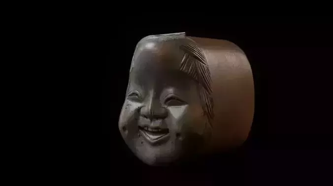 3d Scanned Carved Face 