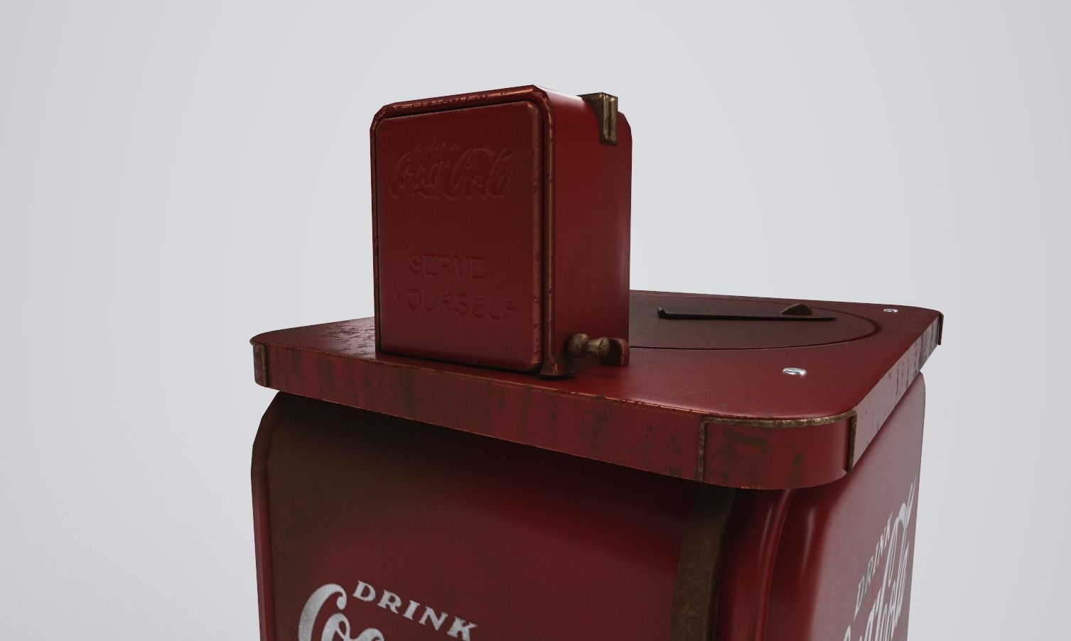 vintage wending coca cola machine 3D model_2