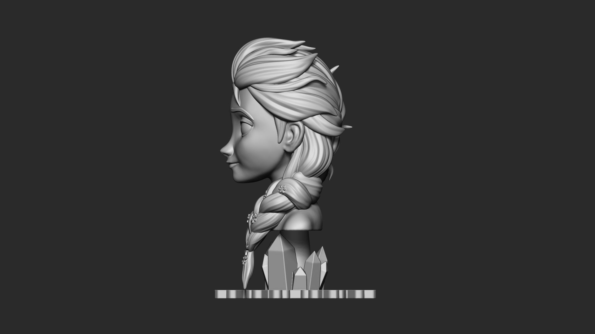 Elsa Bust - 3D Print Model 3D print model_13