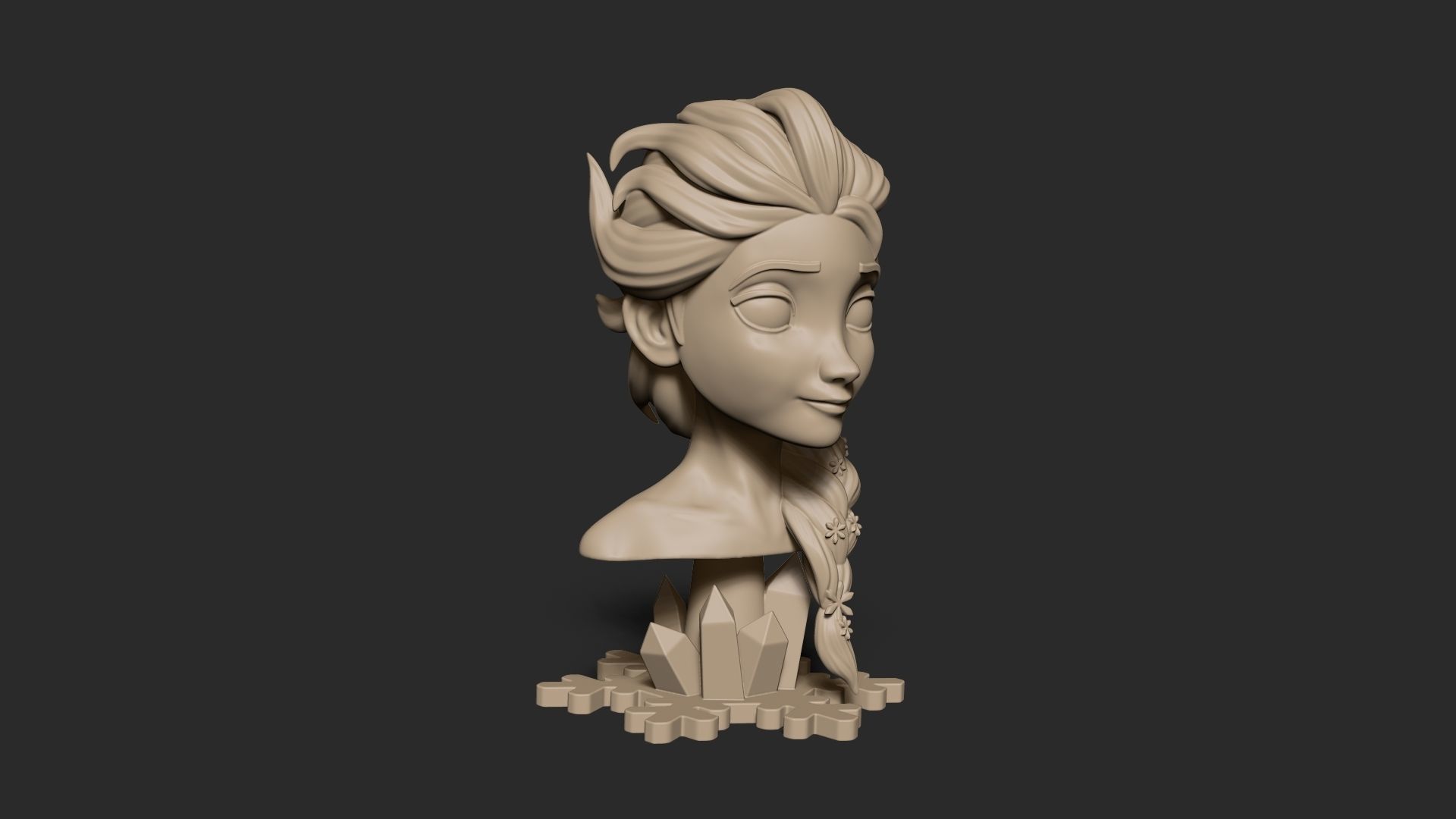 Elsa Bust - 3D Print Model 3D print model_6