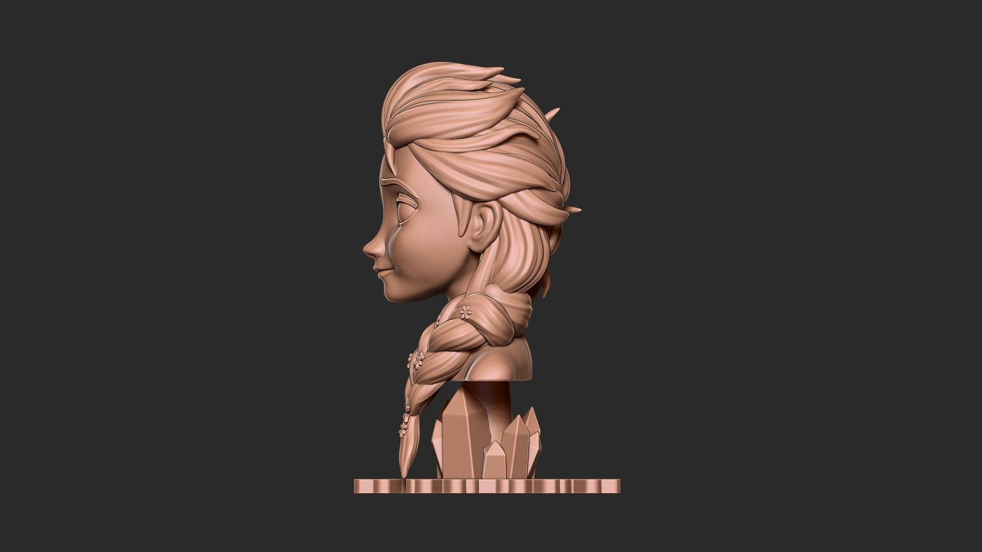 Elsa Bust - 3D Print Model 3D print model_17
