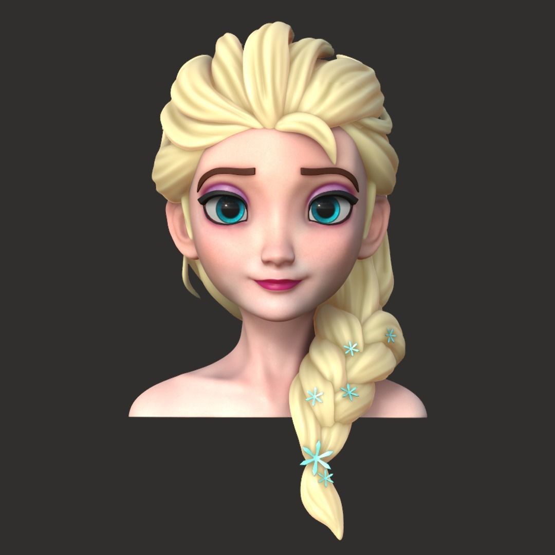 Elsa Bust - 3D Print Model 3D print model_1