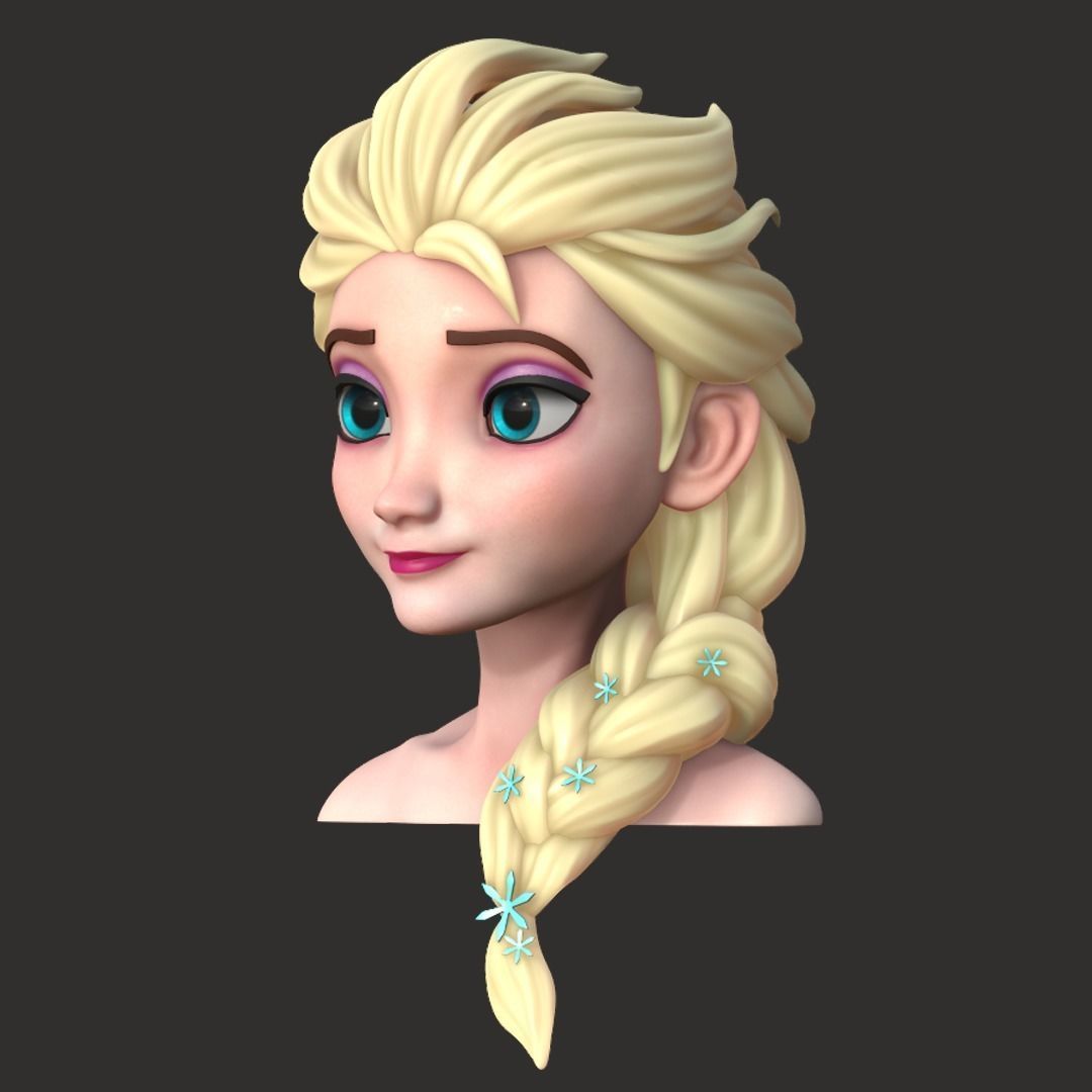 Elsa Bust - 3D Print Model 3D print model_9