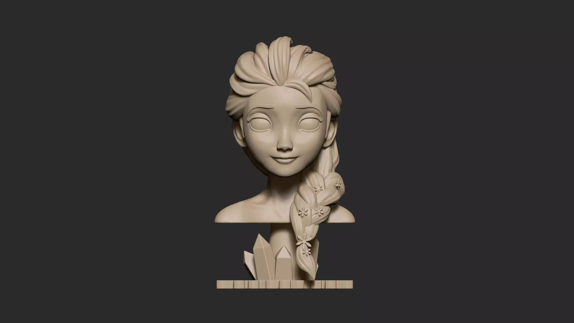 Elsa Bust - 3D Print Model 3D print model_0