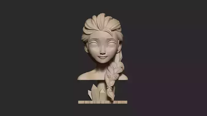 Elsa Bust - 3D Print Model 3D print model