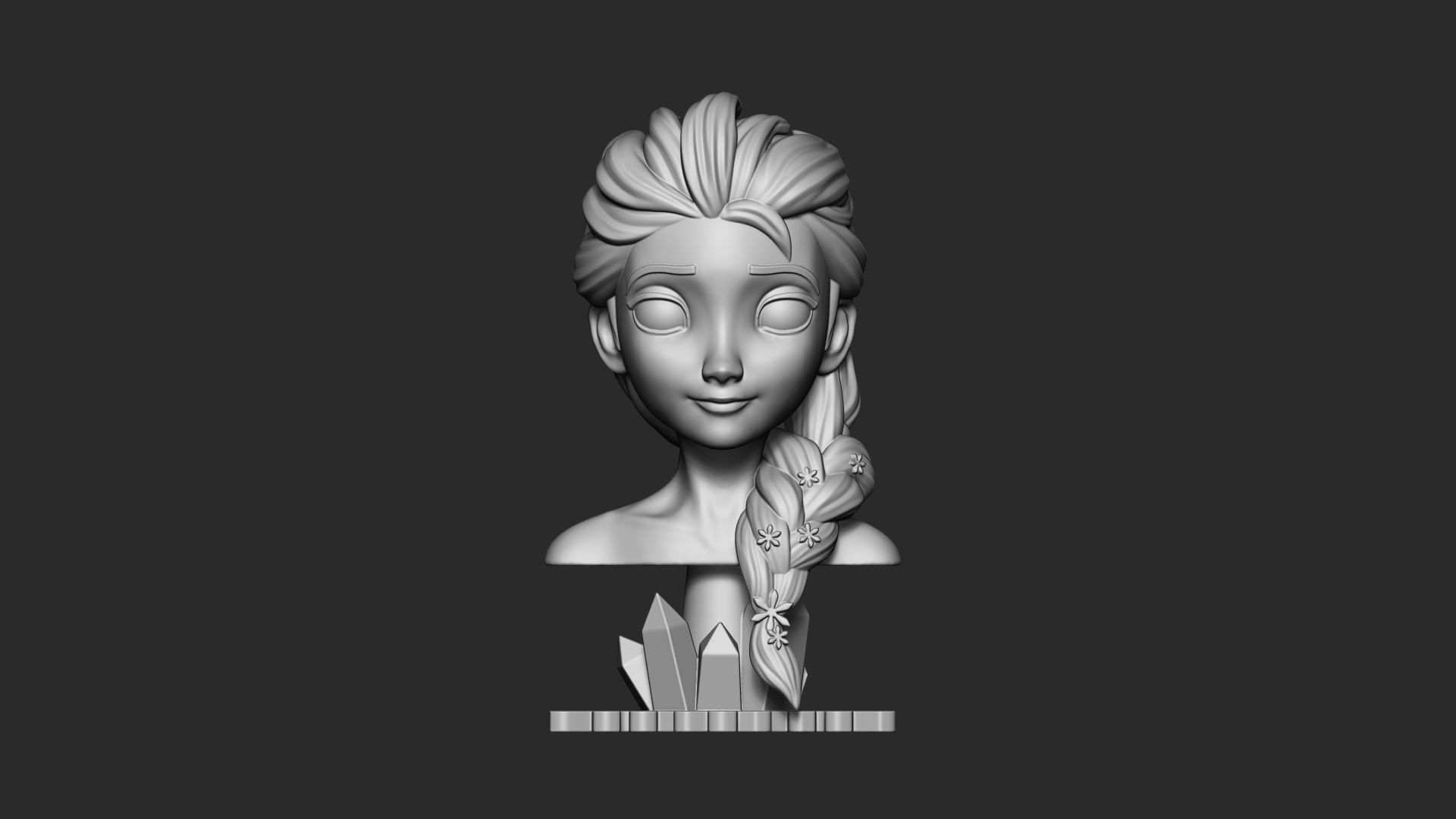 Elsa Bust - 3D Print Model 3D print model_12