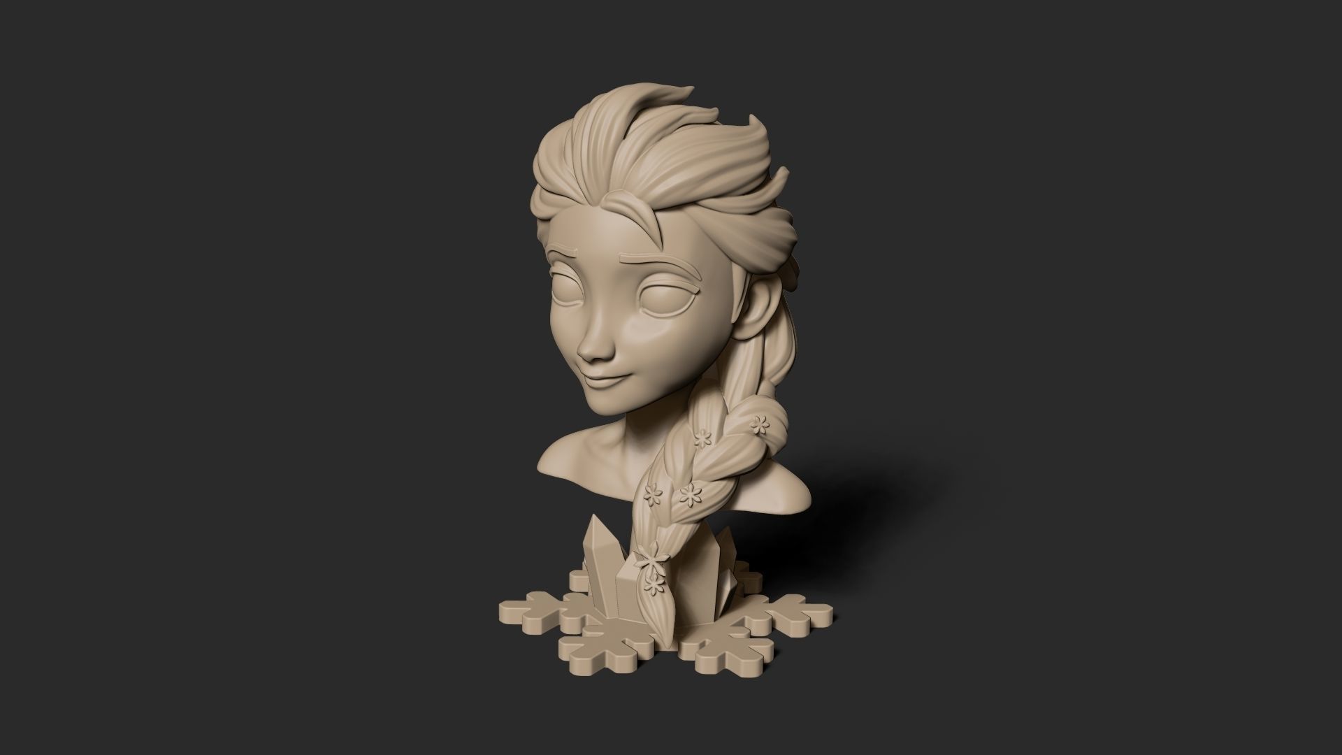 Elsa Bust - 3D Print Model 3D print model_2