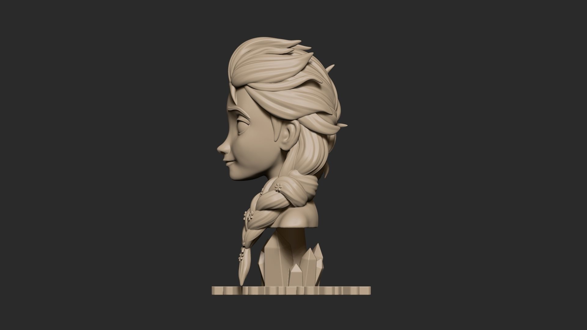 Elsa Bust - 3D Print Model 3D print model_3