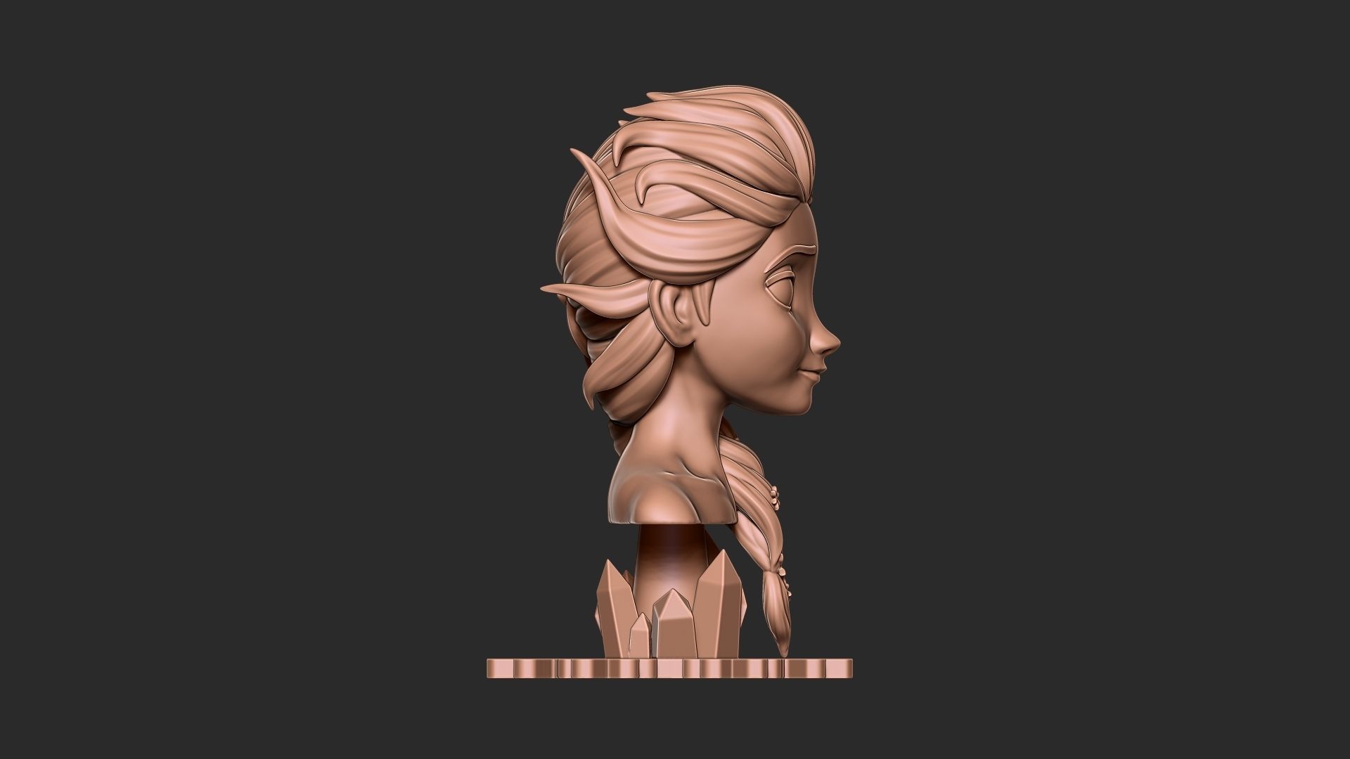 Elsa Bust - 3D Print Model 3D print model_19