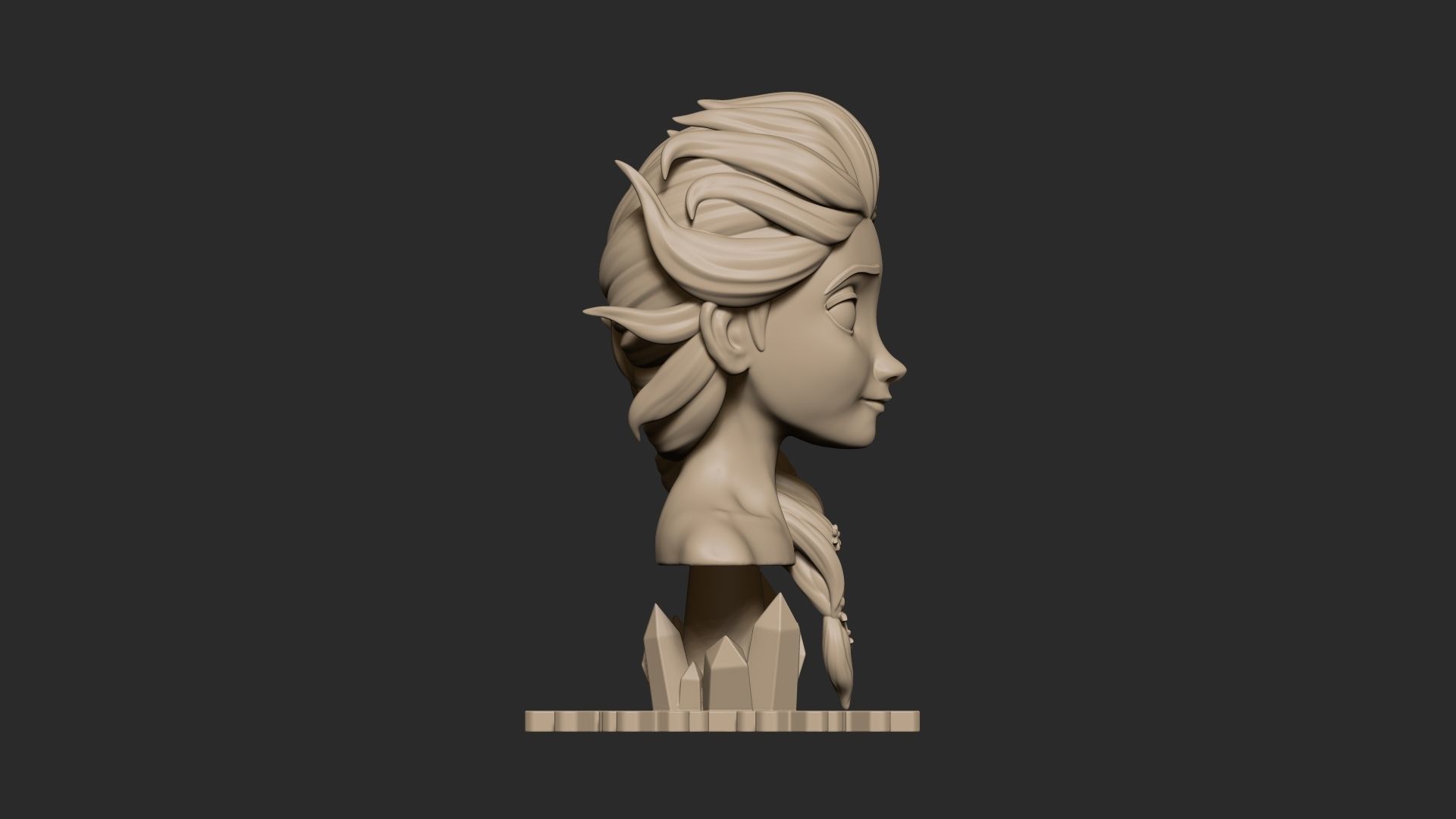 Elsa Bust - 3D Print Model 3D print model_5