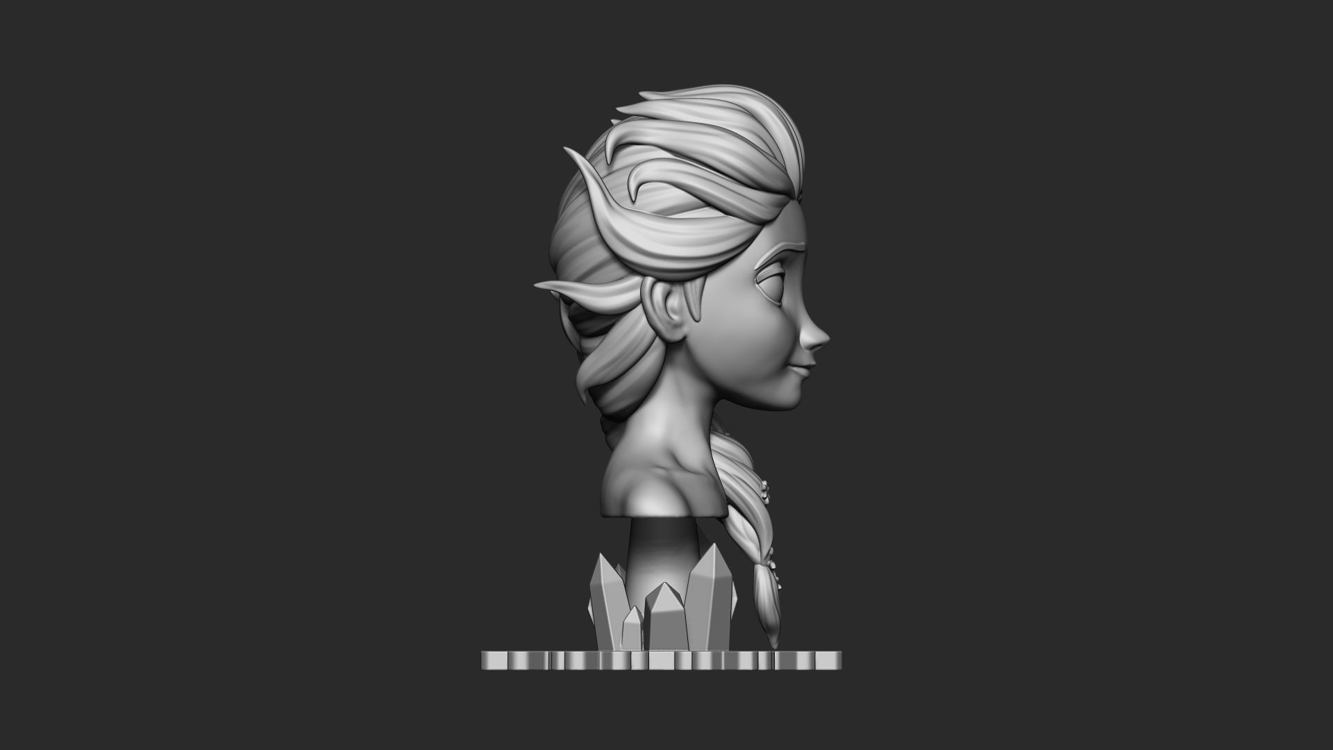 Elsa Bust - 3D Print Model 3D print model_15