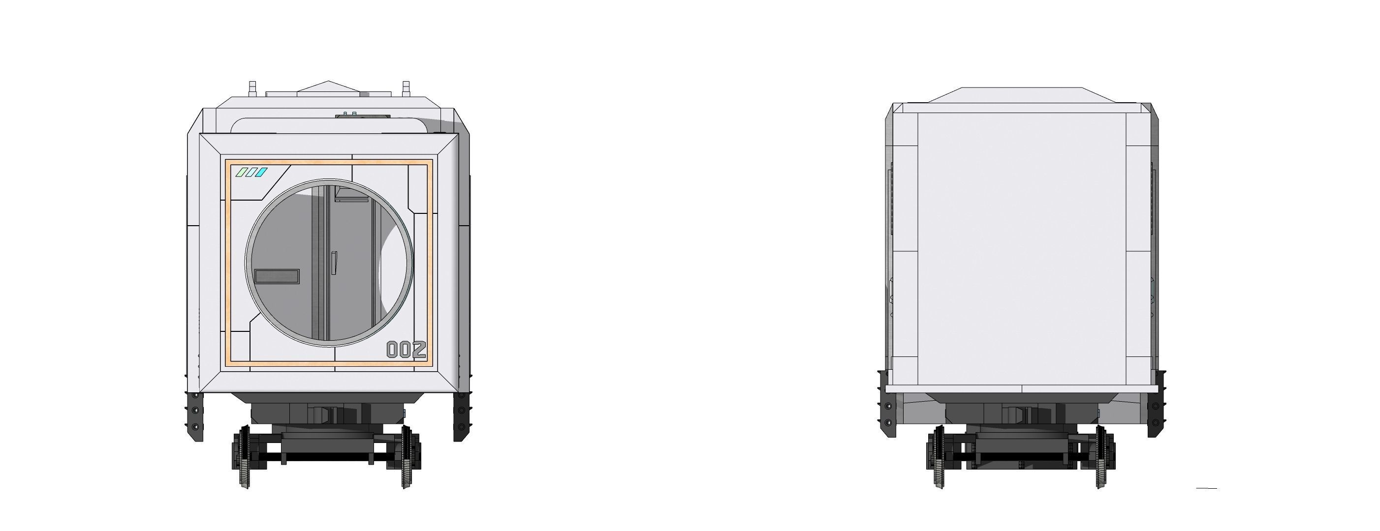 Sci-Fi Train Futuristic High-Speed Transport 002 3D model_2