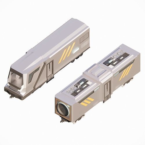 Sci-fi Train 002 3D model